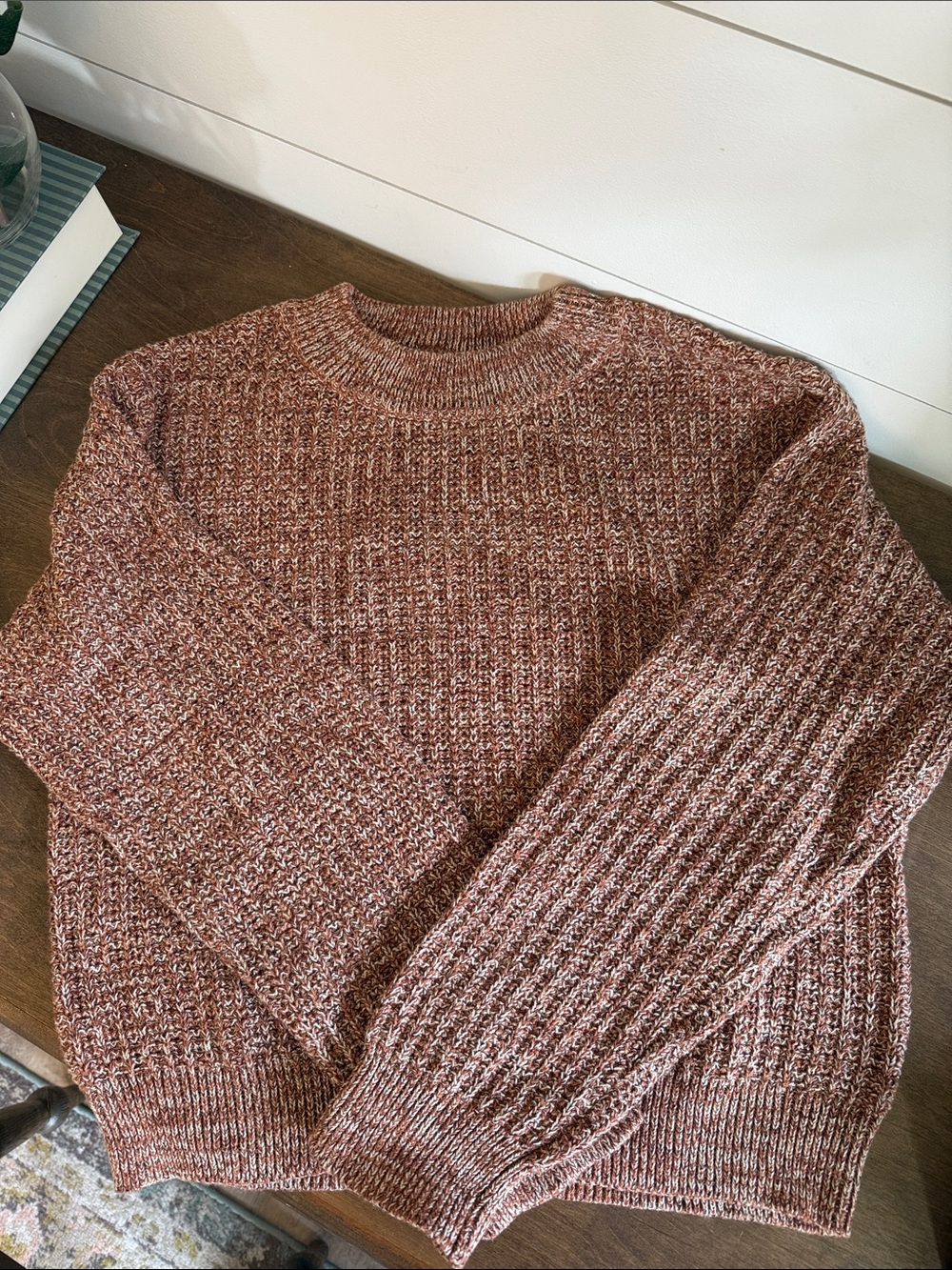 Women’s Crewneck Sweater in Rust Heather
